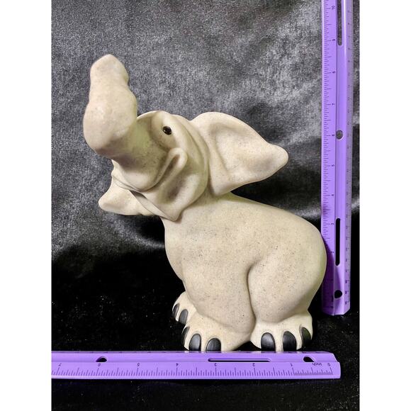 Vintage Elephant Figurine Second Nature Designs Quarry Critters Ellie Elephant - Picture 4 of 8